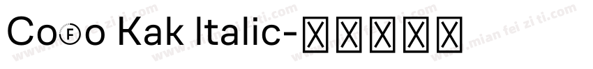 CoFo Kak ltalic字体转换